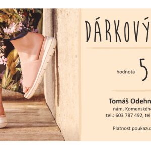 Dárkový poukaz Obuv Odehnal 500 dámský